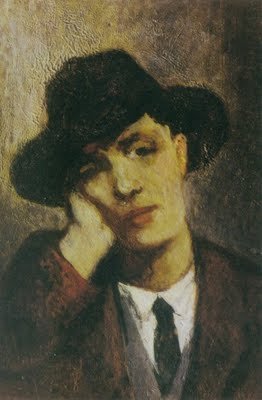 Portrait of Modigliani by Hebuterne, 1919, public domain